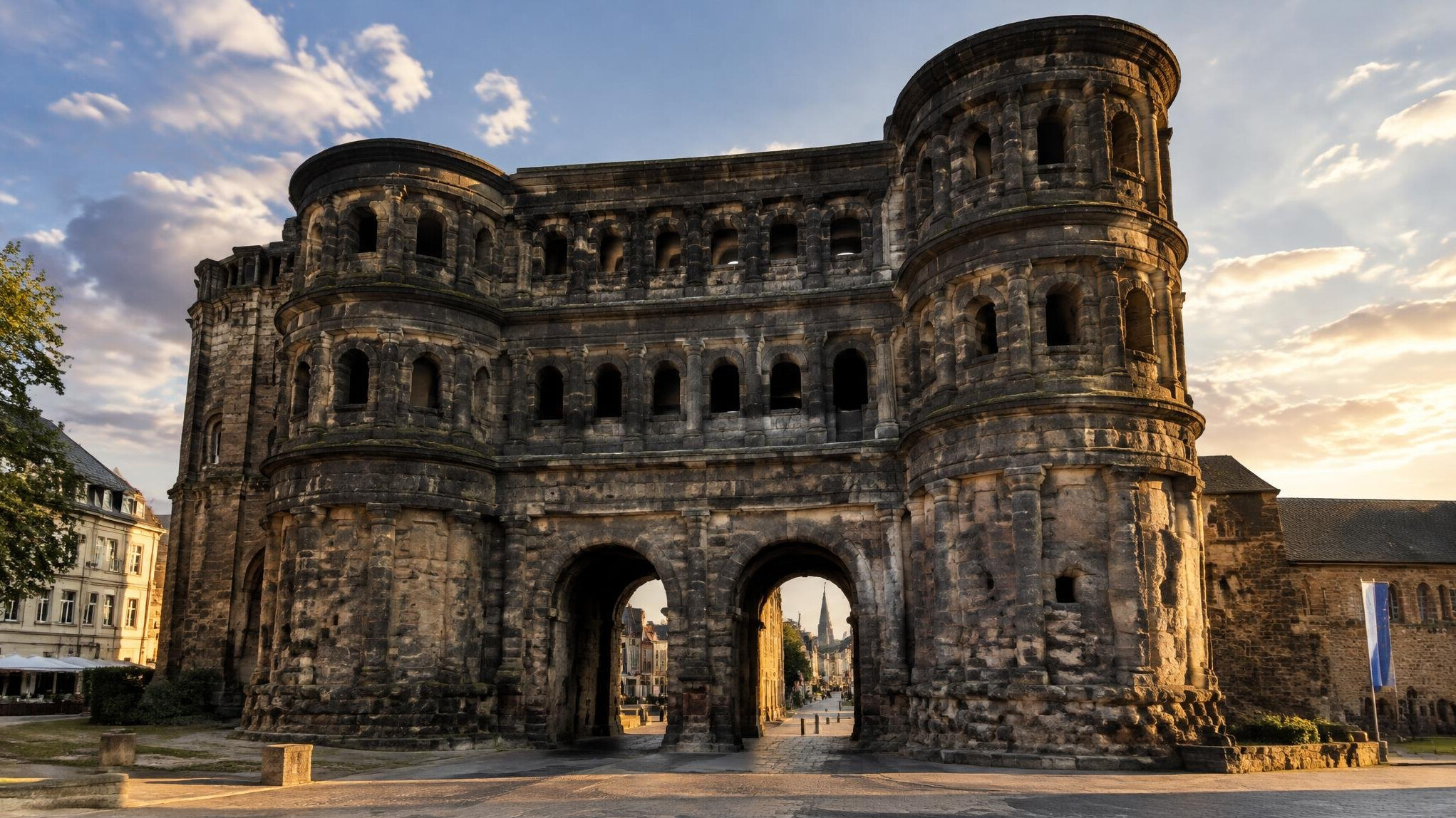Porta Nigra ancient Roman city gate in Trier