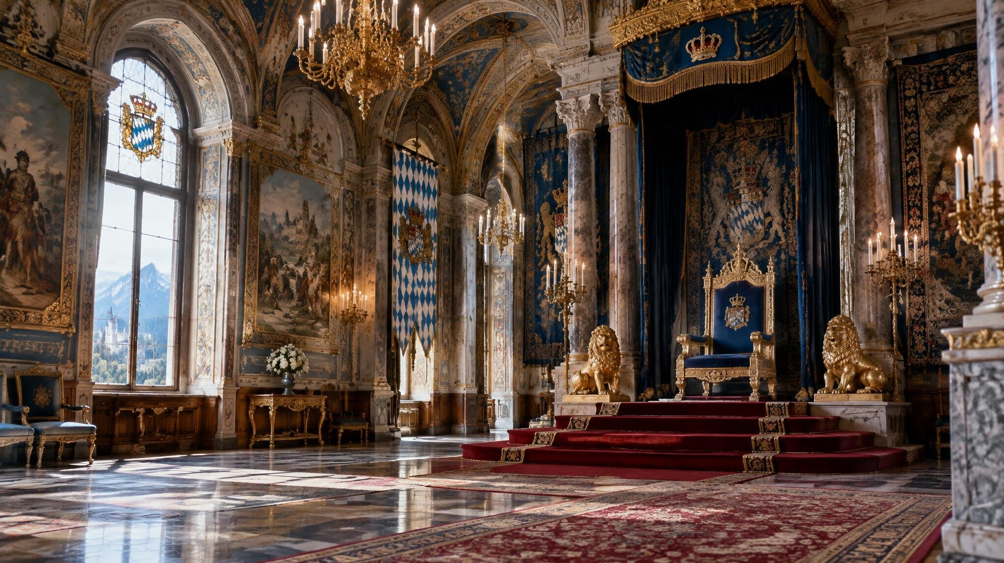 castle interior throne room