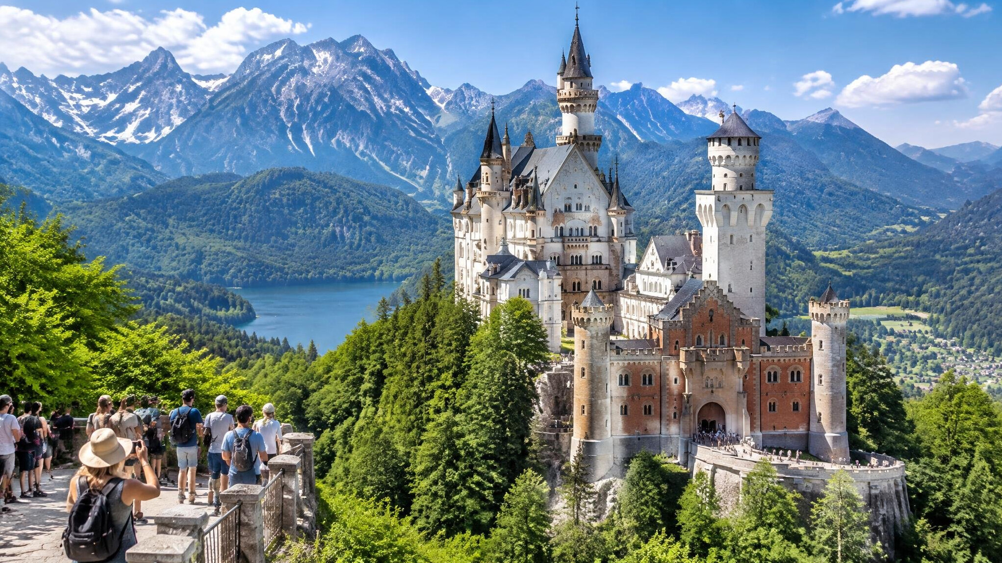 neuschwanstein castle tourists