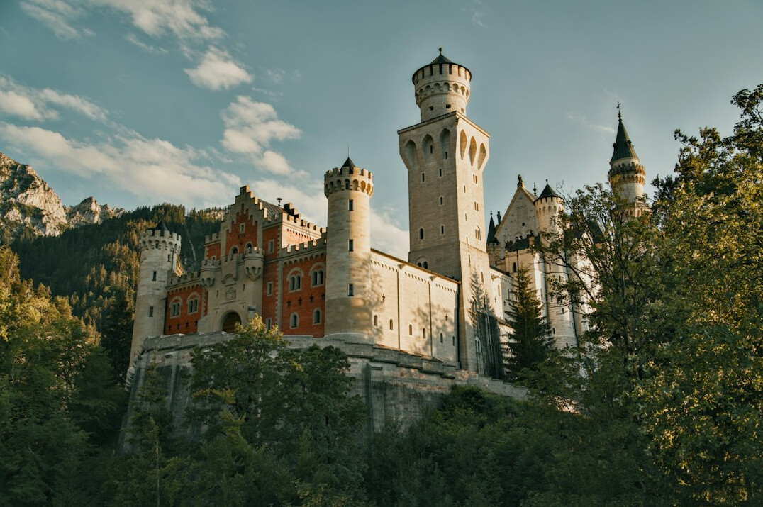 Schloss Neuschwanstein castle in the Bavarian Alps